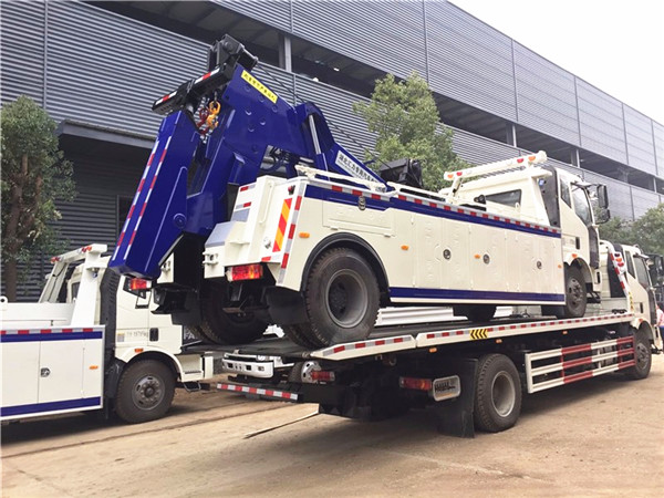 解放J6一拖二平板清障車(chē)